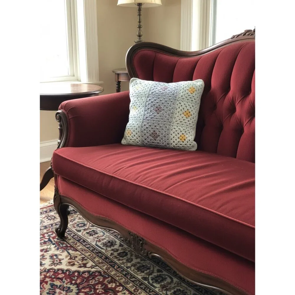 Handmade Crochet Throw Pillow 14